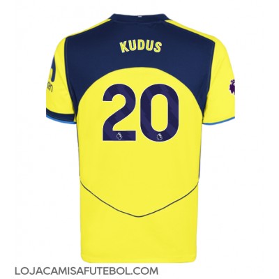 Camisa de Futebol Tottenham Hotspur Mohammed Kudus #20 Equipamento Alternativo 2025-26 Manga Curta Camisa de Futebol Tottenham Hotspur Mohammed Kudus #20 Equipamento Alternativo 2025-26 Manga Curta